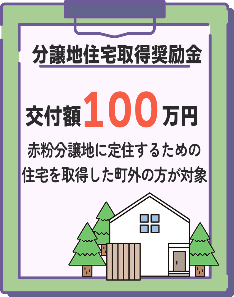 赤粉分譲地町外移住者住宅取得奨励金