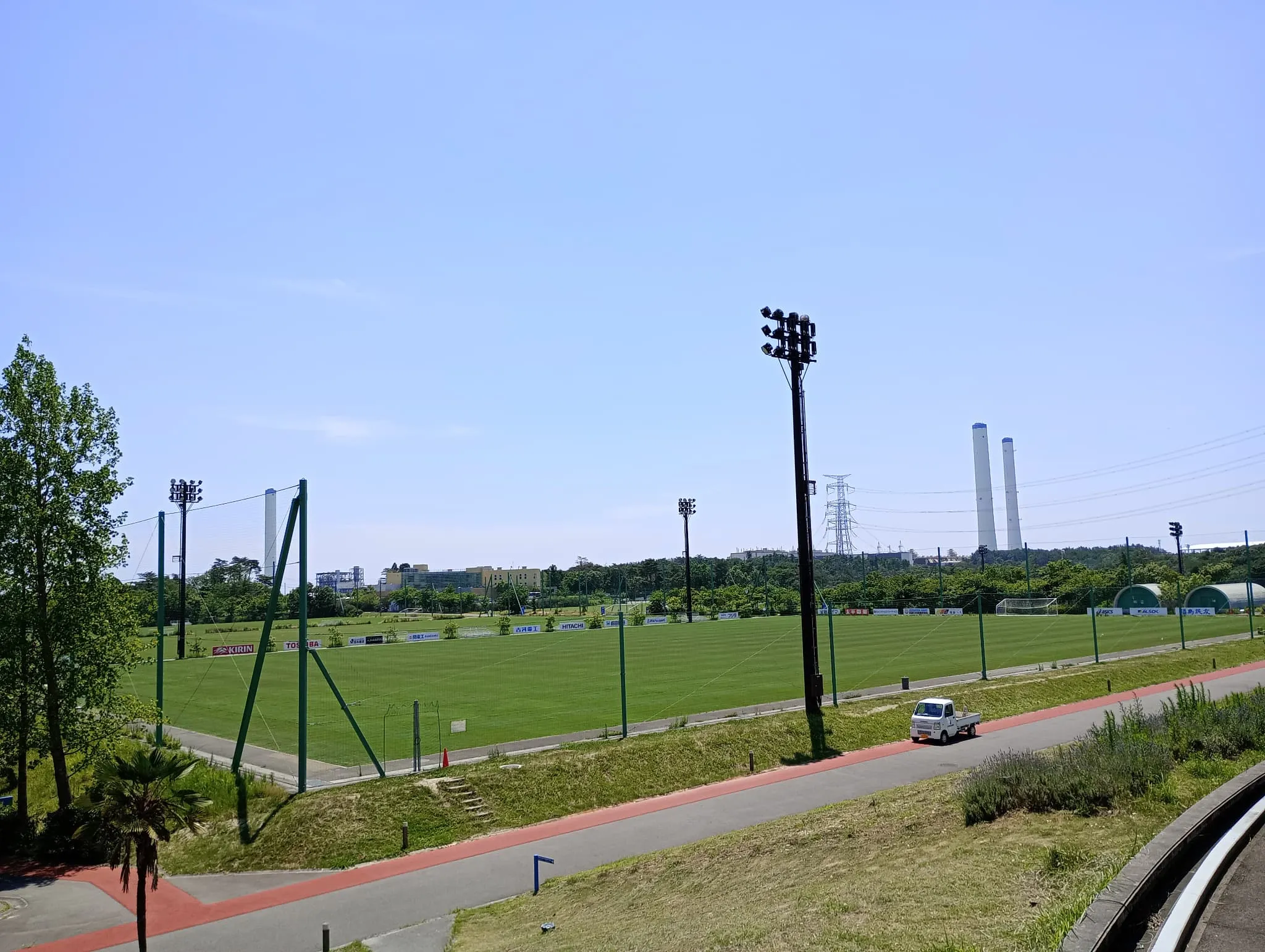 Jヴィレッジの全景。東京オリンピック聖火リレースタート地点となったサッカー施設とホテル